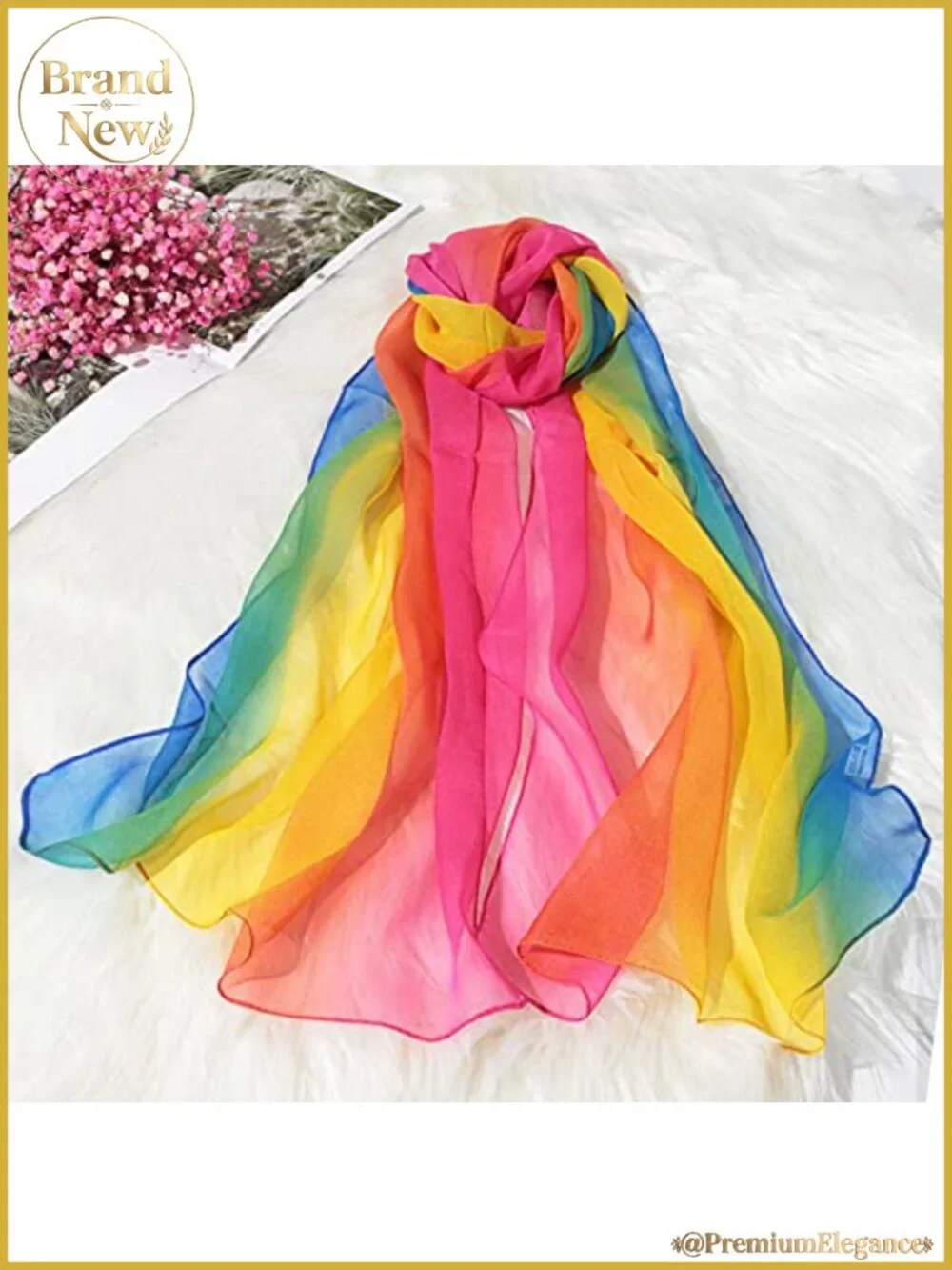 Lightweight Soft Chiffon Neck Scarf Head Hair Wrap 60x20